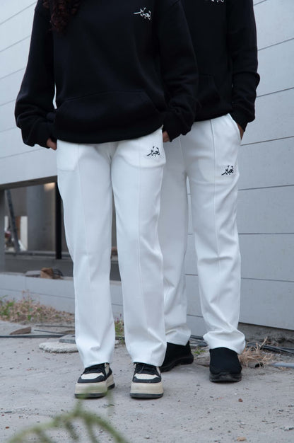 White Scuba Trousers