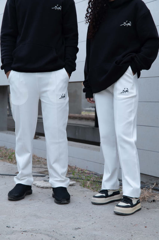 White Scuba Trousers