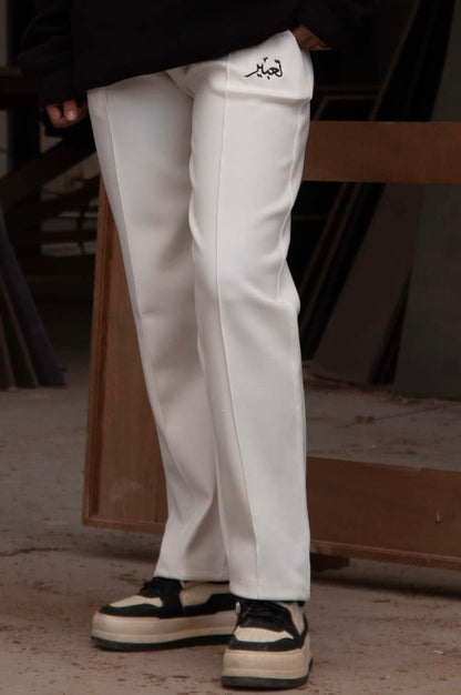 White Scuba Trousers