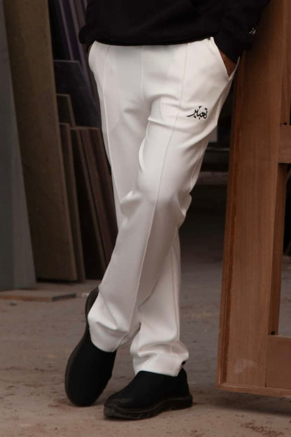 White Scuba Trousers